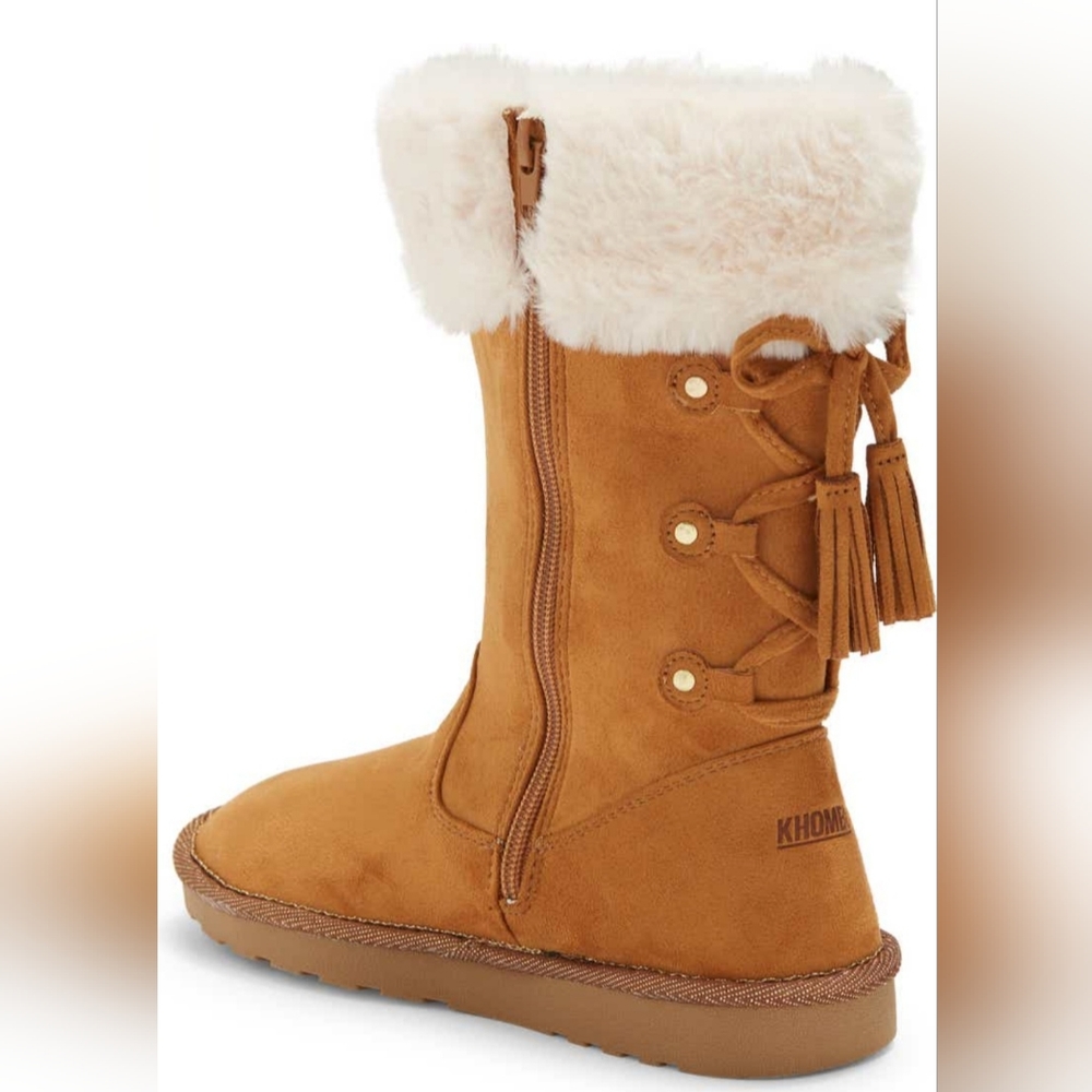 KHOMBU NWT WOMENS FAUX FUR TRIMMED WATERPROOF BOOTS - Picture 3 of 10